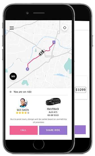 Uber  passenger app